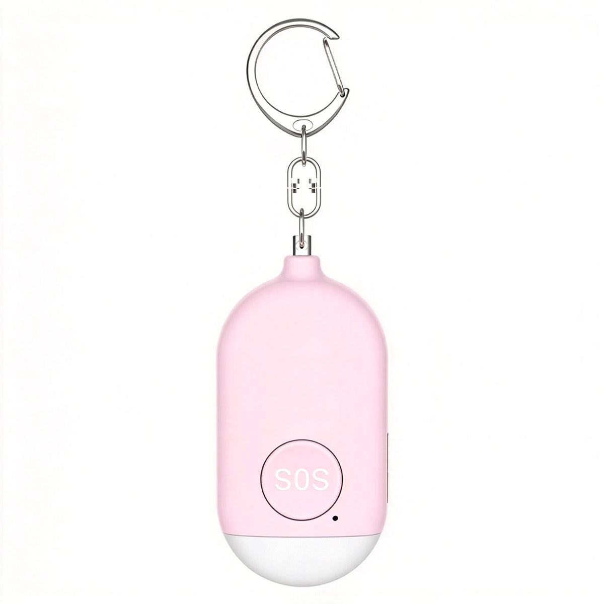 Rechargeable Personal Safety Alarm Flashlight B300 Pink English Packaging, Loud Self‑Defense Security Device, Christmas Outdoor Emergency Personal Alert Tool