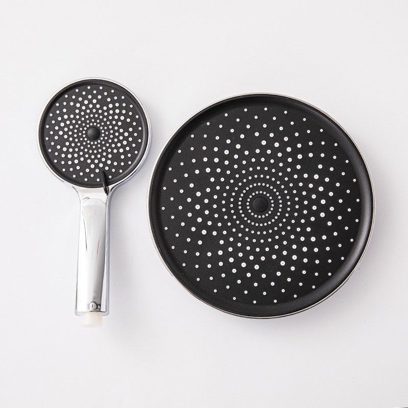 Starry Sky 3-Mode Handheld Shower Head - Large Panel High Pressure Showerhead for Bathroom - Chrome with 9 Inch Top Spray