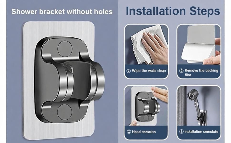Handheld Shower Head with Brush Massage - High Pressure Filtered Showerhead with Switch for Bathroom - 3-Piece Set (Shower Head with 3 Filters + 1.5m Hose + Drill-Free Bracket)