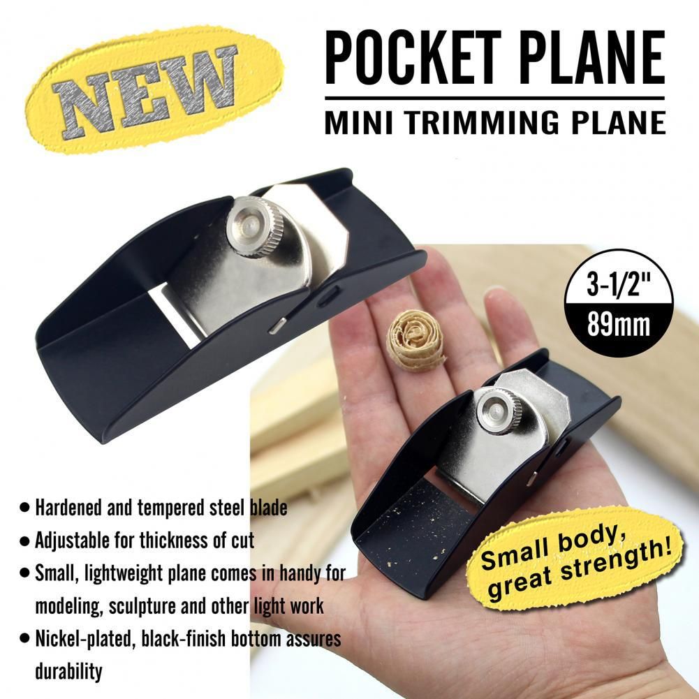 Compact Pocket Hand Planer for Woodworking, Mini Trimming Tool with Adjustable Blade for Model Making, Carving and Small Wood Surface Smoothing Tasks (Woodworking Plane (with 1 blade included))