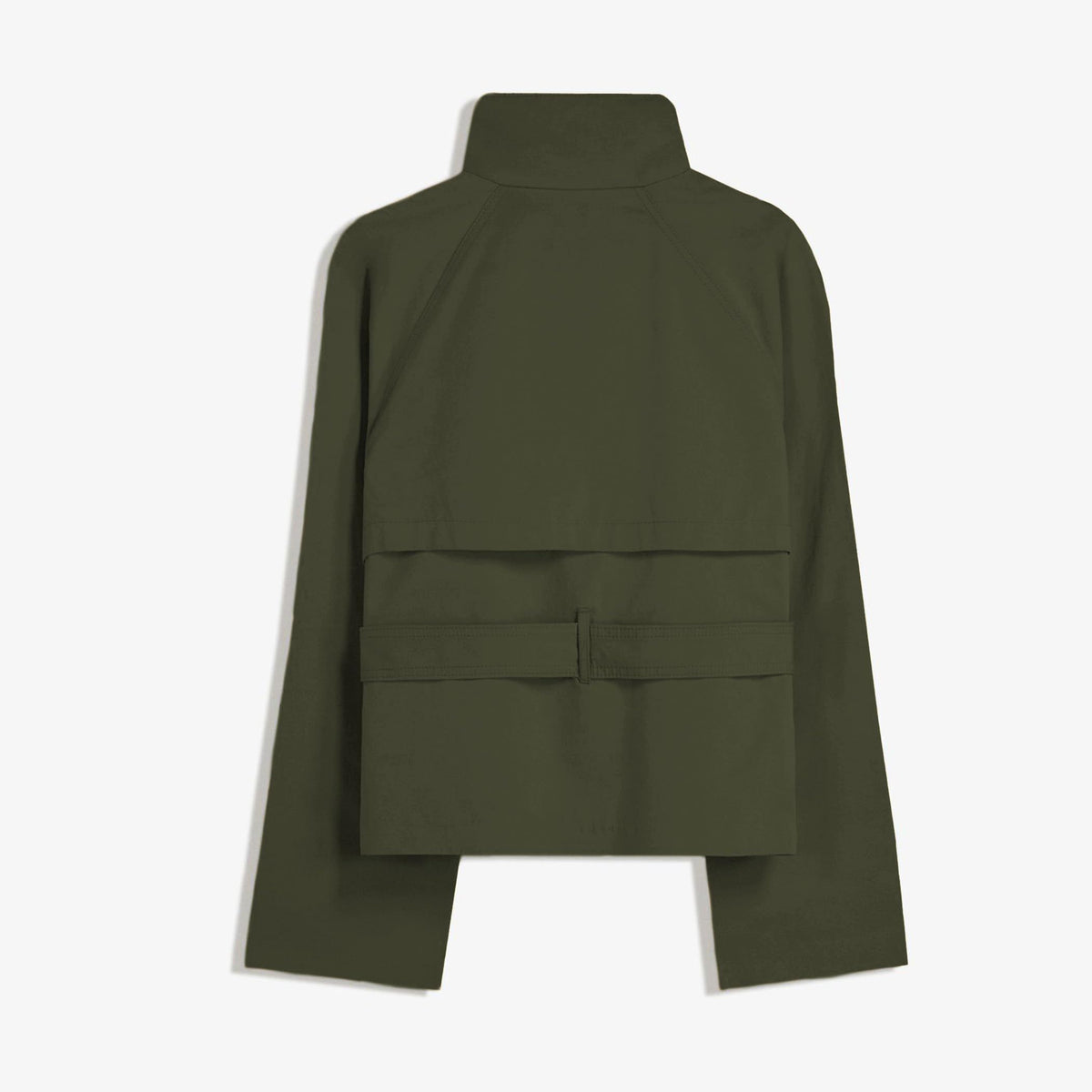 Versatile Women’s Short Trench Coat for Autumn Winter, Ideal for Work, Travel & Casual Layering, S (olive green)
