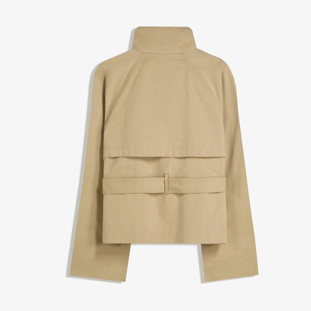 Women’s Short Trench Jacket for Fall Winter, Versatile Stylish Outerwear for Daily & Casual Wear, XL (beige)