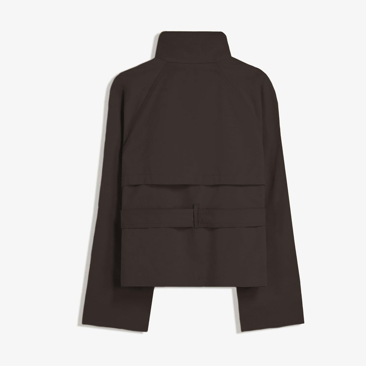Women's short trench coat perfect for commutes, weekend getaways and layered fall outfits, XL (Dark Brown)