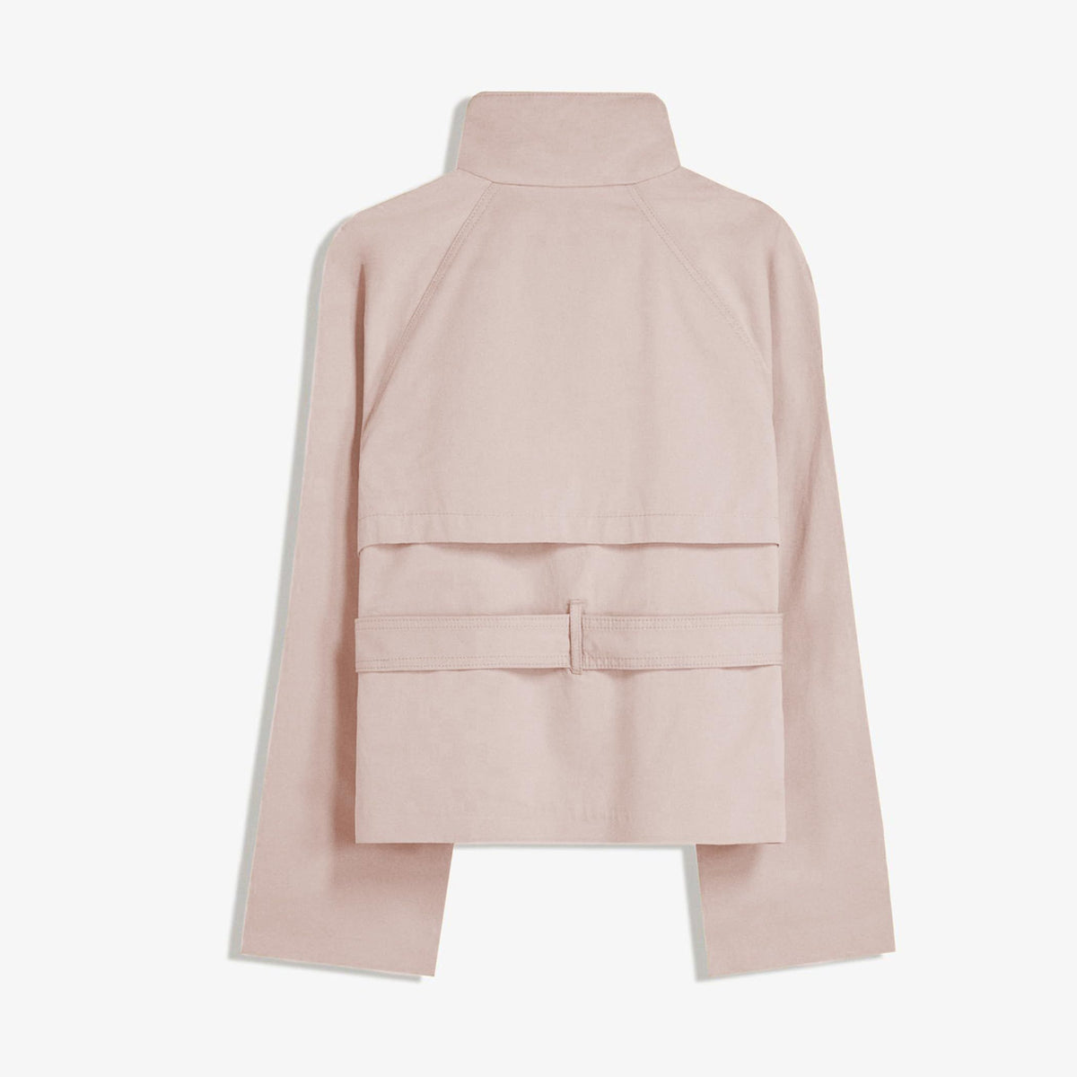 Cropped trench jacket for fall and winter, perfect for daily wear, commuting, and weekend trips, L (Light Beige)
