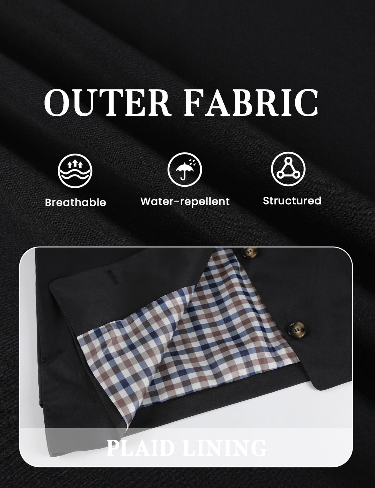 Versatile Everyday Jacket Perfect for Work, Travel, Weekends and All Casual Occasions, XL (black)