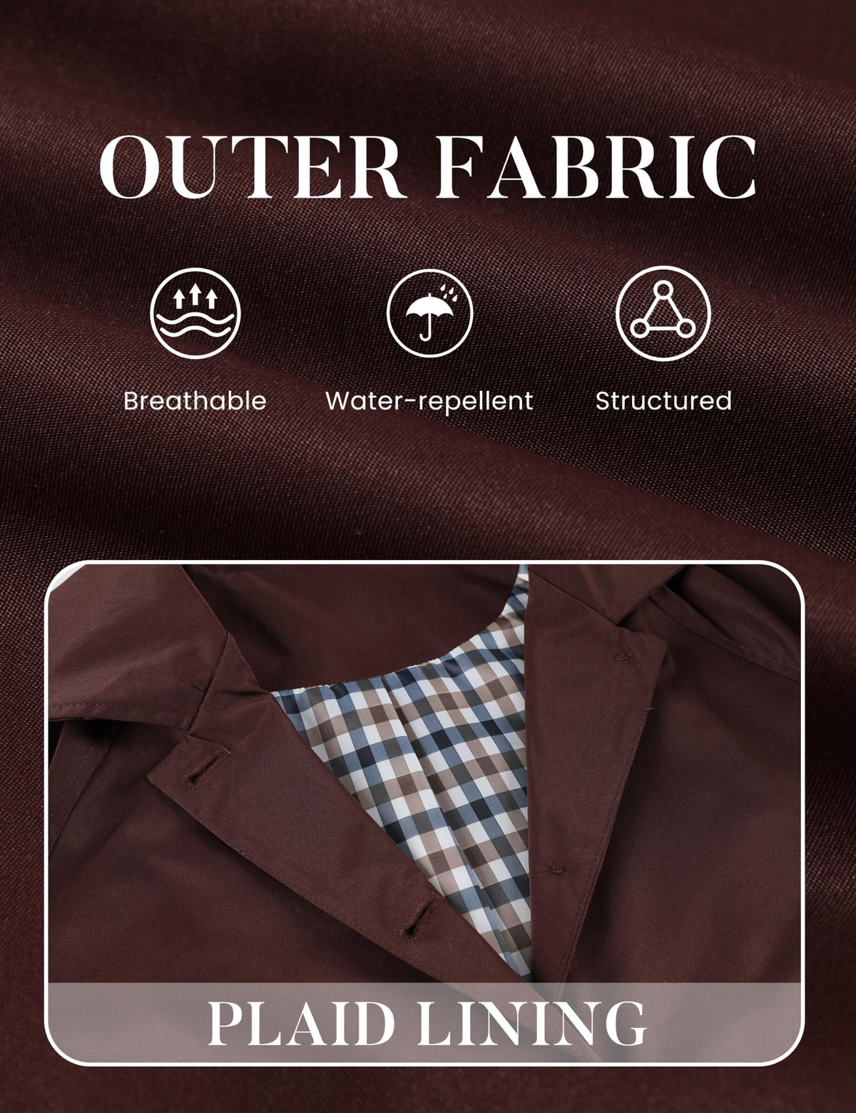 Versatile Cropped Jacket for Daily Wear, Office, Travel & Casual Outings, S (Dark Brown)