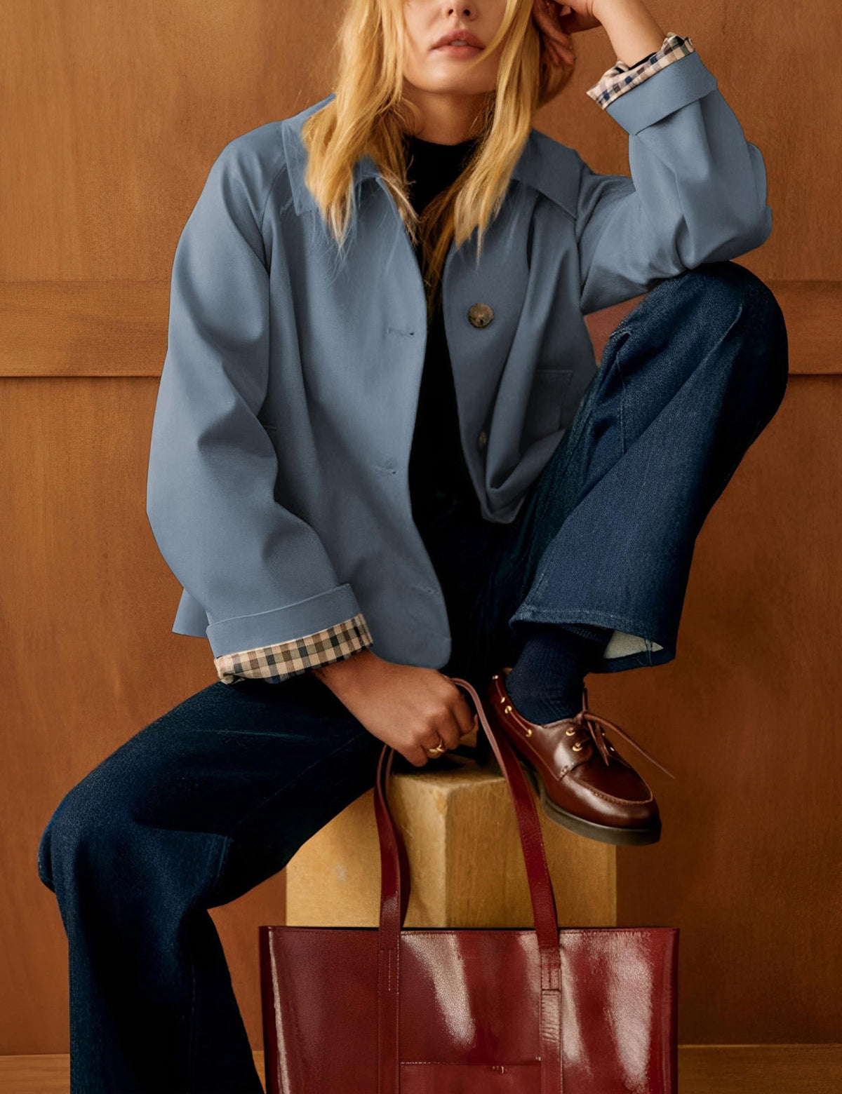 Versatile Casual Jacket for Daily Wear, Work, Travel & Seasonal Transitions, L (Slate Blue)