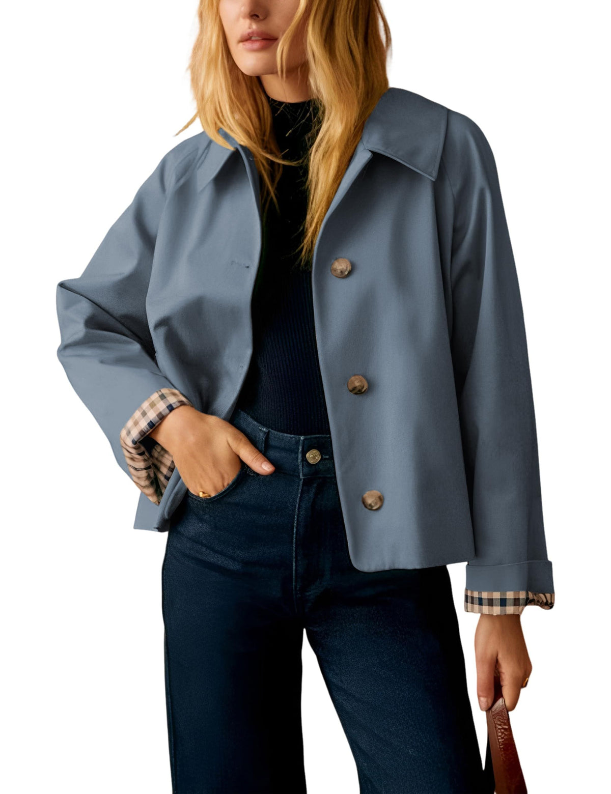Versatile Casual Jacket for Daily Wear, Work, Travel & Seasonal Transitions, XL (Slate Blue)