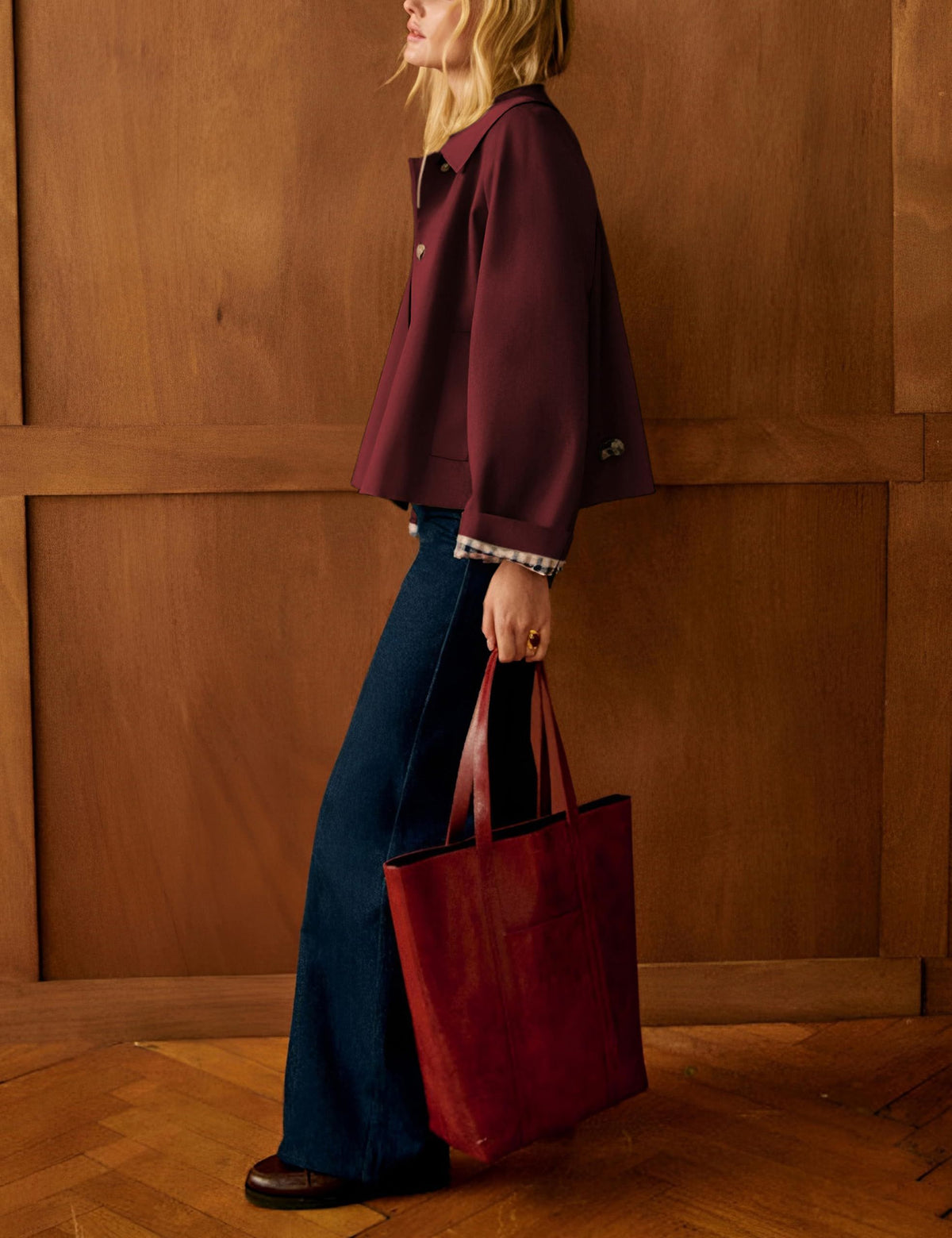 Versatile Casual Jacket for Daily Outings, Office Days, Travel, and Weekend Errands, L (burgundy)