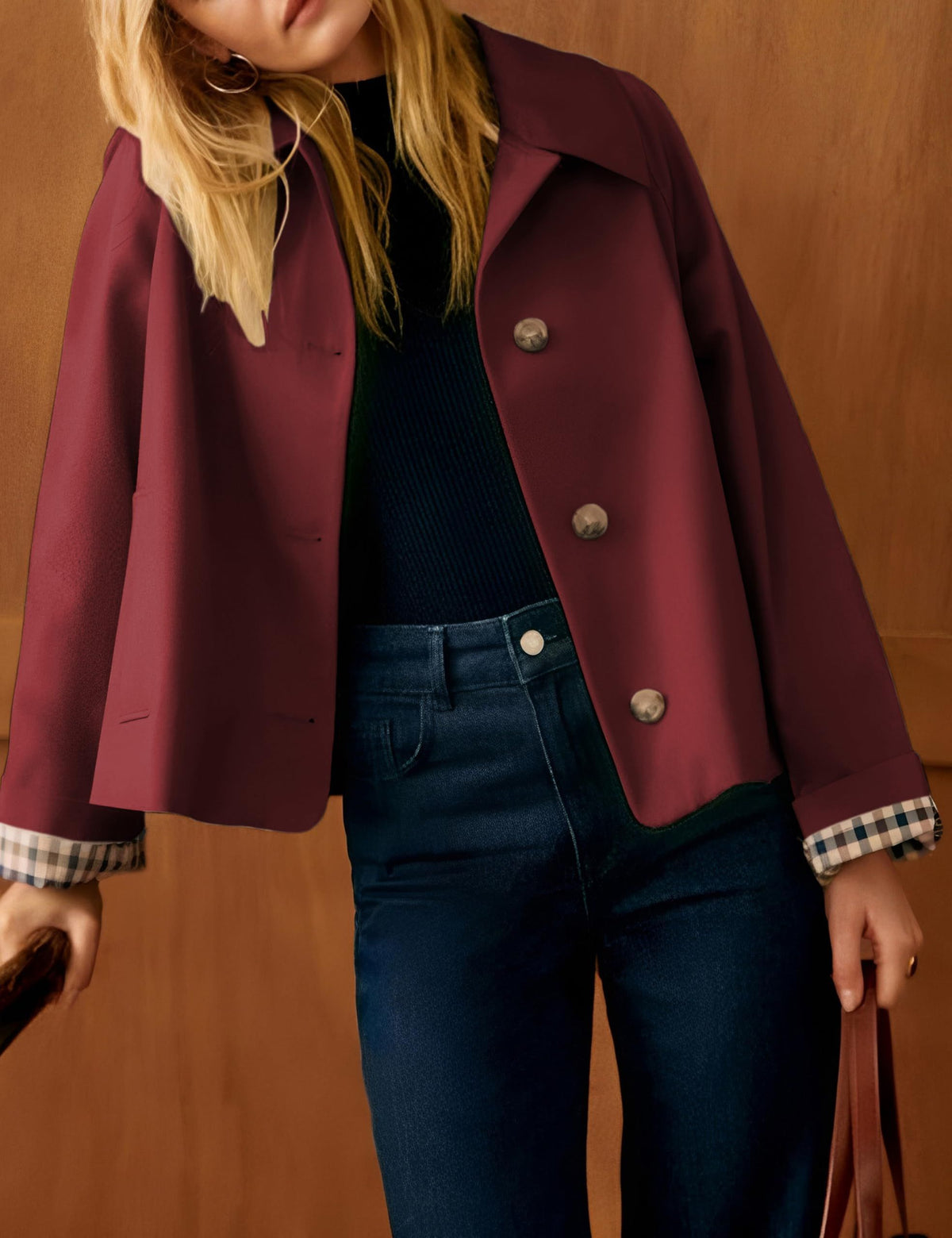 Versatile Casual Jacket for Daily Outings, Office Days, Travel, and Weekend Errands, XXL (burgundy)