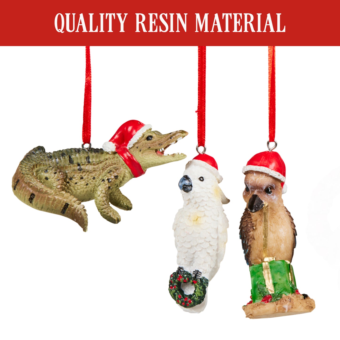 Christabelle Christmas Aussie Animals Pack of 6 Baubles Tree Decoration Ornaments Gift Pack