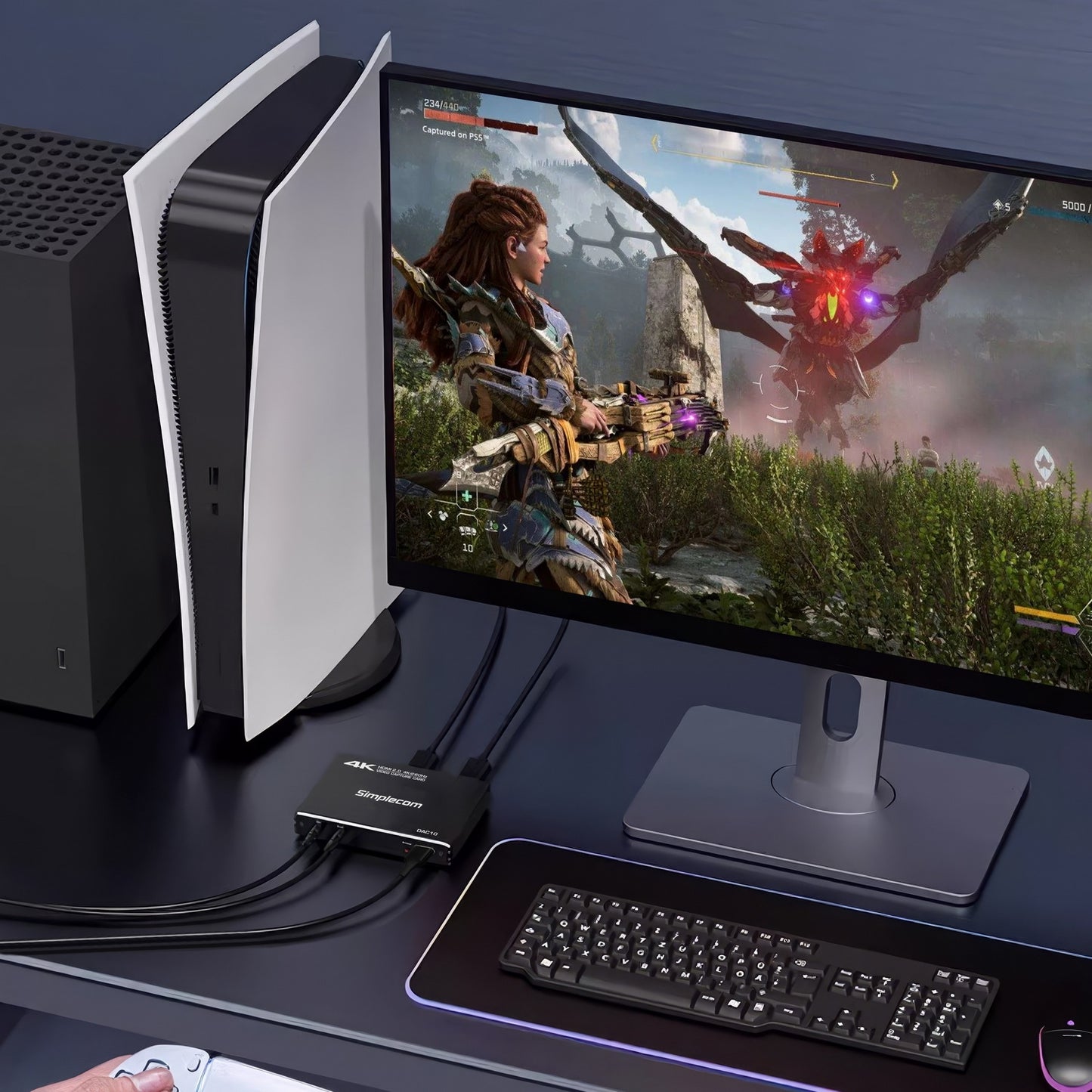 Simplecom DAC10 HDMI 2.0 to USB 4K@60hz Video Capture Card Stream and Record in 4K 60FPS