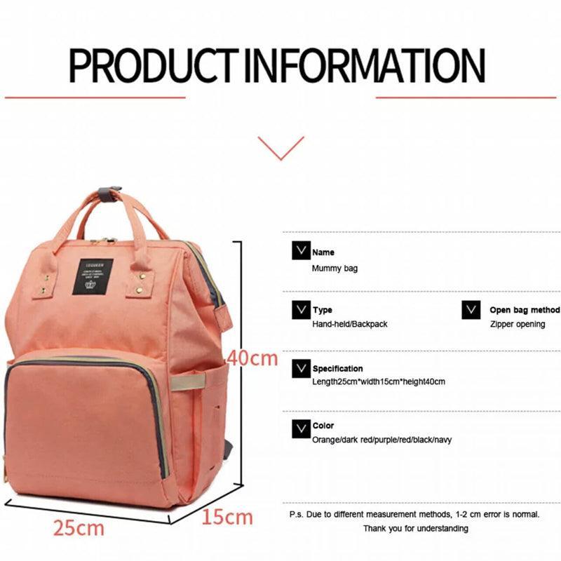 Luxury Multifunctional Diaper Nappy Backpack Maternity Mummy Changing Bag - Navy