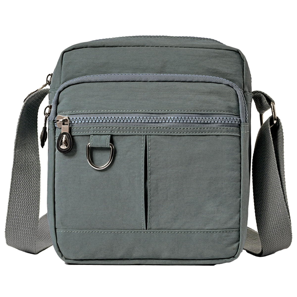 Ladies Shoulder Bag Nylon Fabric Lightweight Crossbody Small Casual Handbag - Black