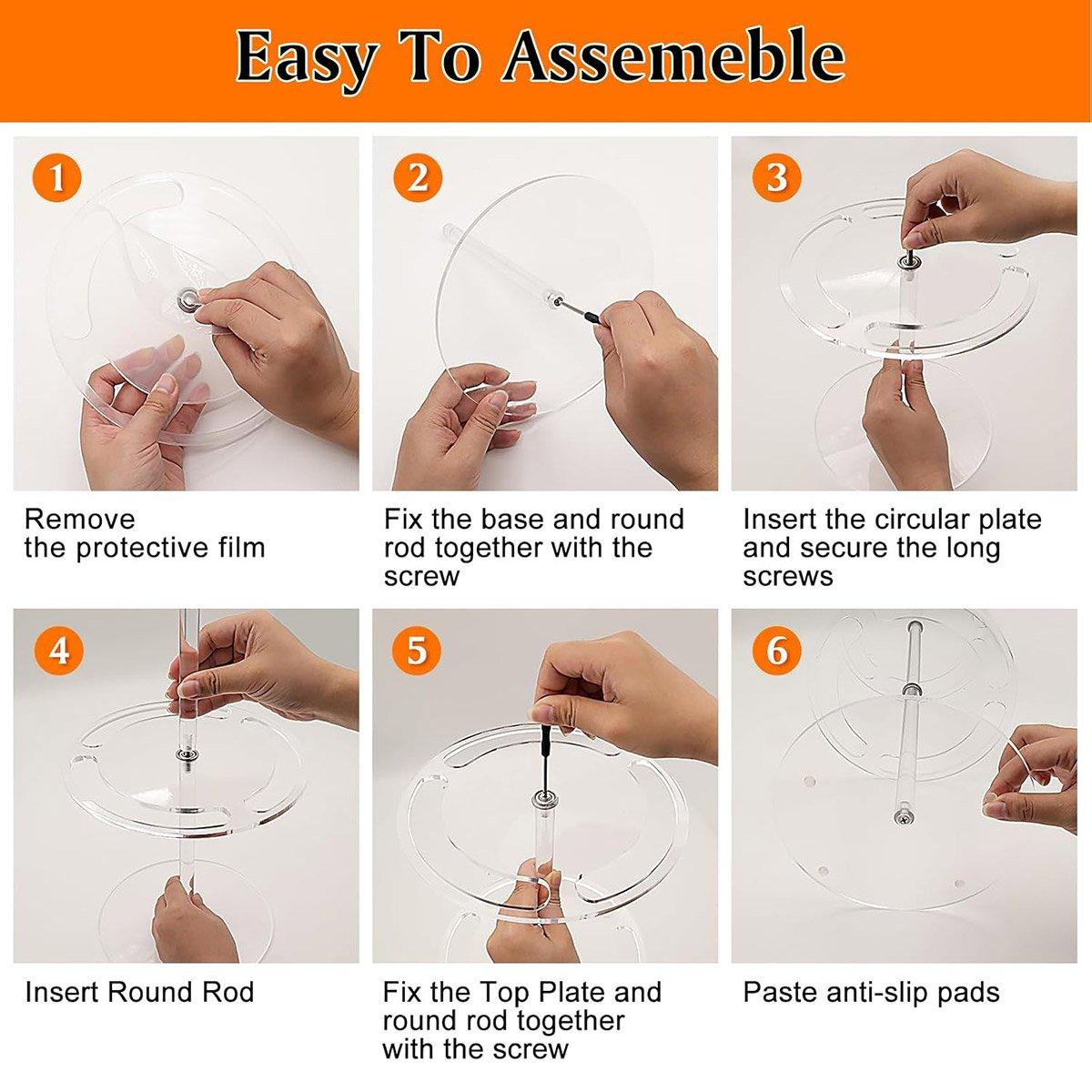 360 Degree Rotating Eyeglasses Display Stand Desktop Holder Organizer Glasses Storage - 1-Layer