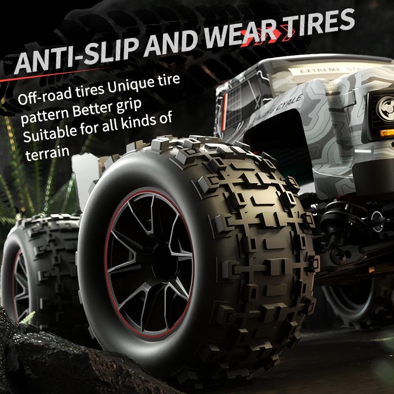 Off-road Remote Control Car - Electric 4wd Alloy Bigfoot - Red