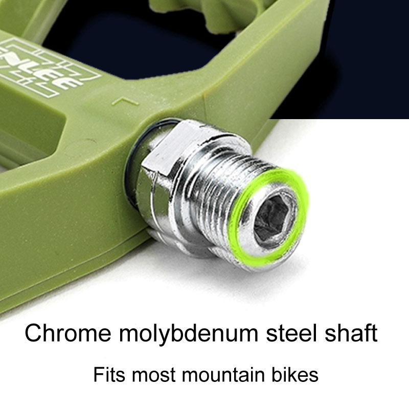 A Pair Of Nylon Bike Pedals For Mountain Riding - Red