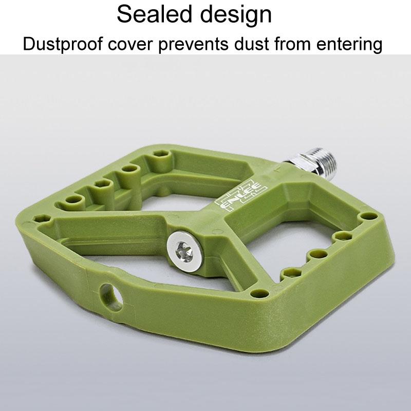 A Pair Of Nylon Bike Pedals For Mountain Riding - Red