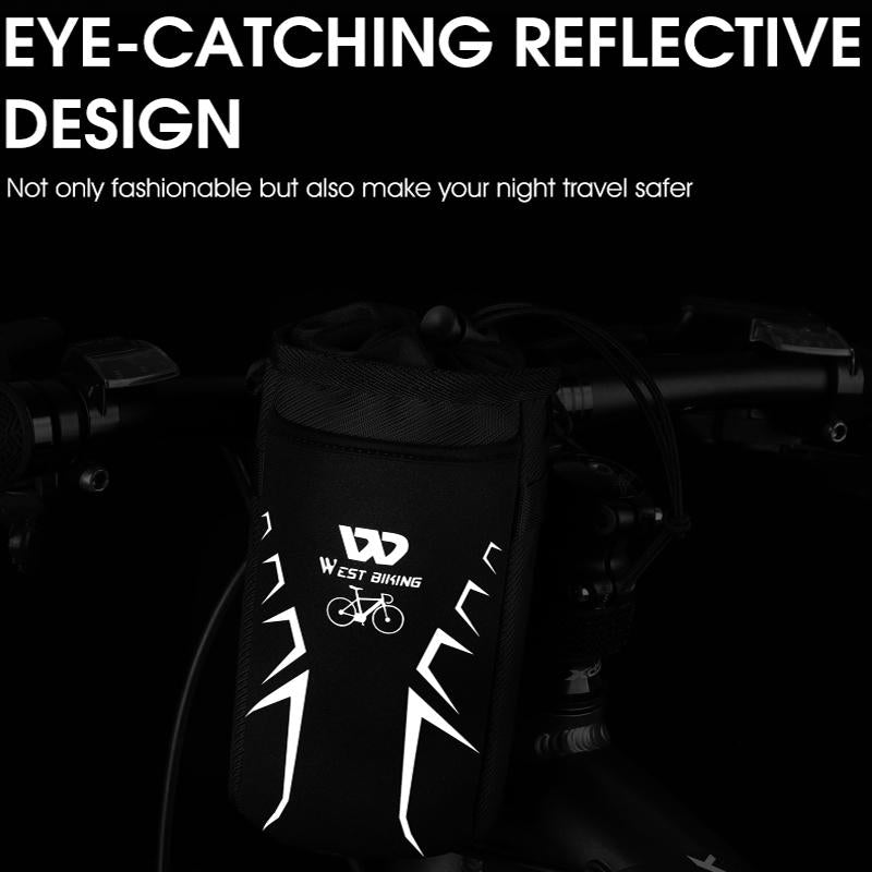 Insulated Bike Water Bottle Bag Black