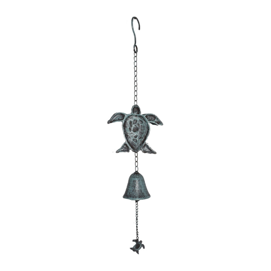 Hanging Turtles w Cast Iron Bell 62cm