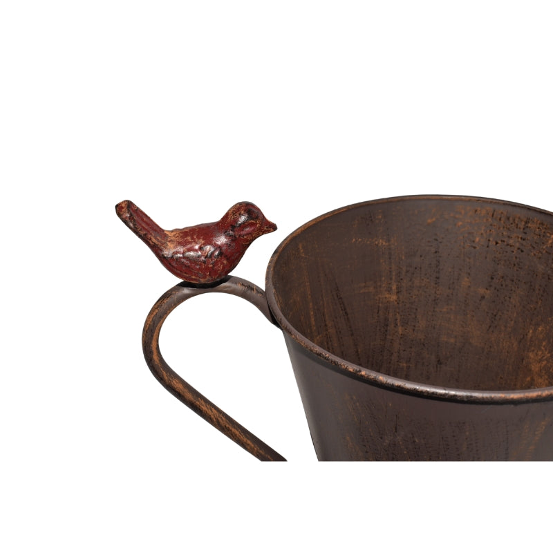 Watering Can Shape Potplanter w Yellow Flower 34cm