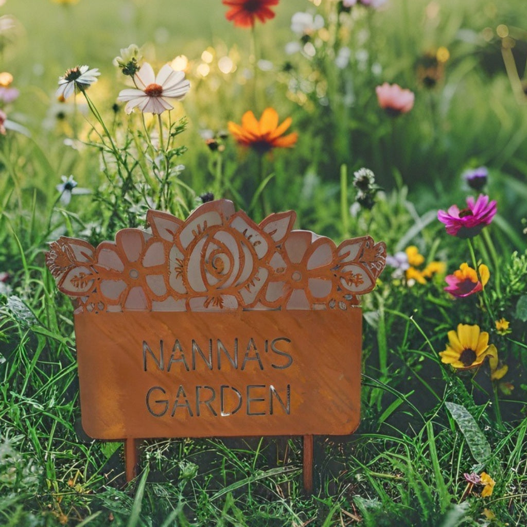 Nanna'S Garden Rust Garden Stake 42cm