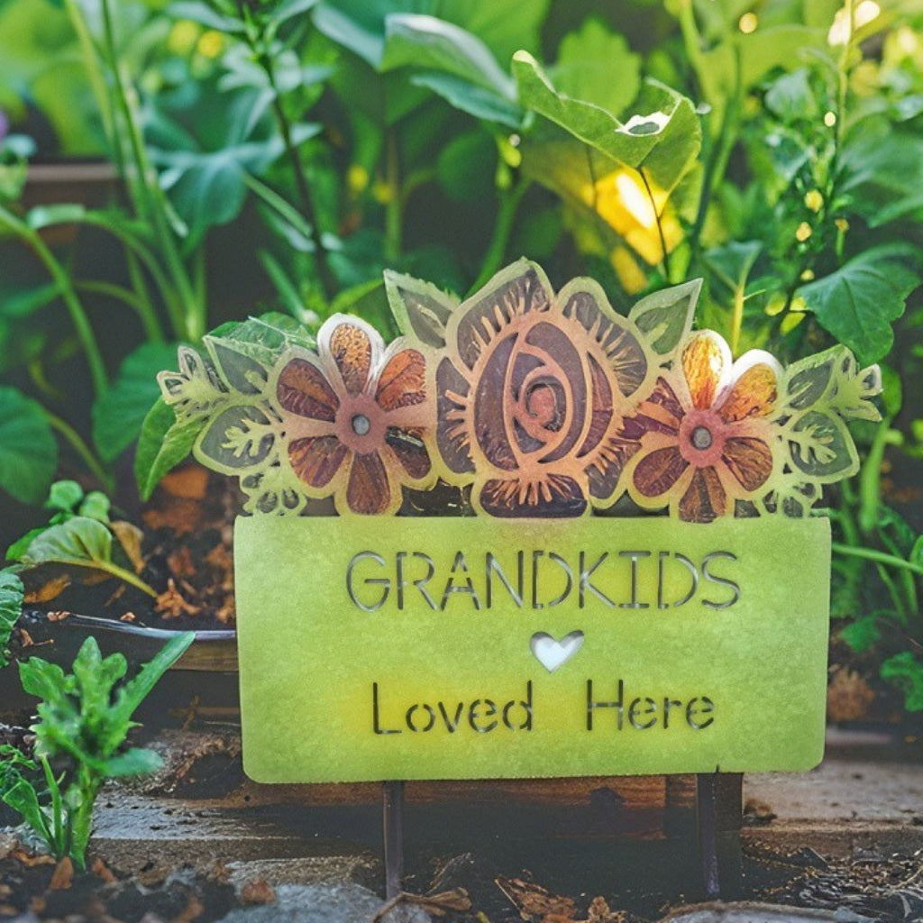 Grandkids Colourful Garden Stake 42cm