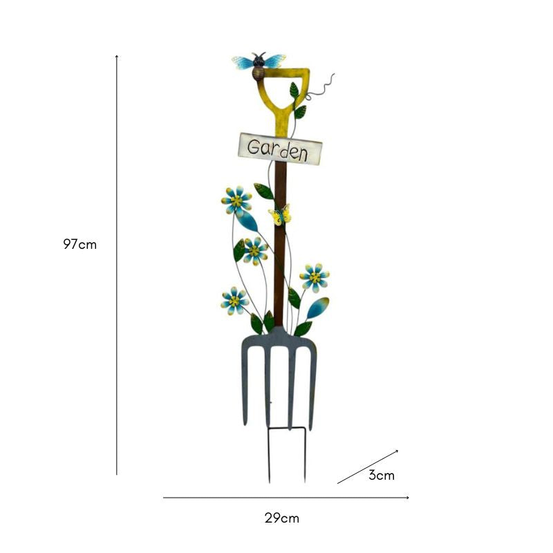 Colour Fork Garden Stake / Wall Decoration 97cm