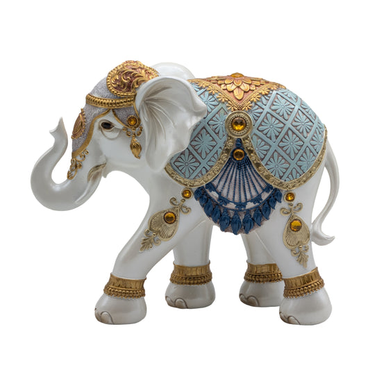 Lucky Blue White Elephant 26cm