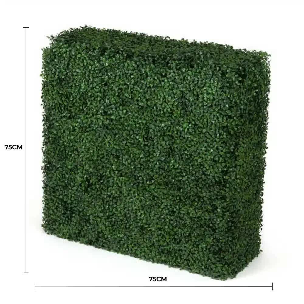 Portable Artificial Boxwood Hedge UV Resistant 75CM x 75cm