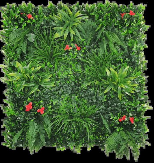 Elegant Red Rose Vertical Garden / Green Wall UV Resistant Sample