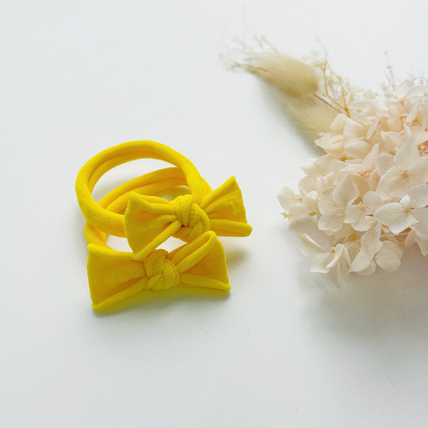 Handmade Simple Bows - School colours - Yellow - 3 pairs (save 15%)