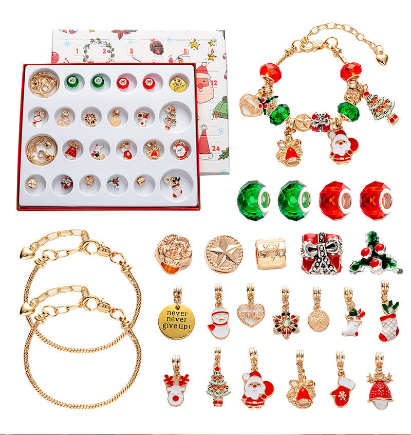 44-Piece Assorted Christmas Baubles Set with Elegant Designs in Wooden Gift Box - 3-6cm Decorative Ornaments for Tree, Home & Holiday Display(RC469-1)