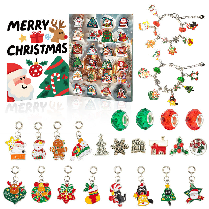 44-Piece Assorted Christmas Baubles Set with Elegant Designs in Wooden Gift Box - 3-6cm Decorative Ornaments for Tree, Home & Holiday Display(RC469-2)