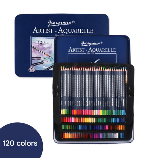 Giorgione Artist Watercolour Pencils 120-Color Set - Premium Water Soluble Colored Pencils for Art & Drawing with Tin Case