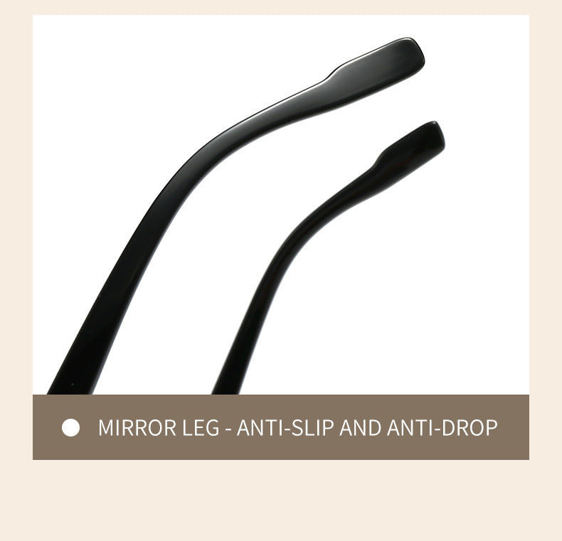 Amber tea Retro Double Bridge Square Frame Polarized Sunglasses - Driving Sun Protection Eyewear