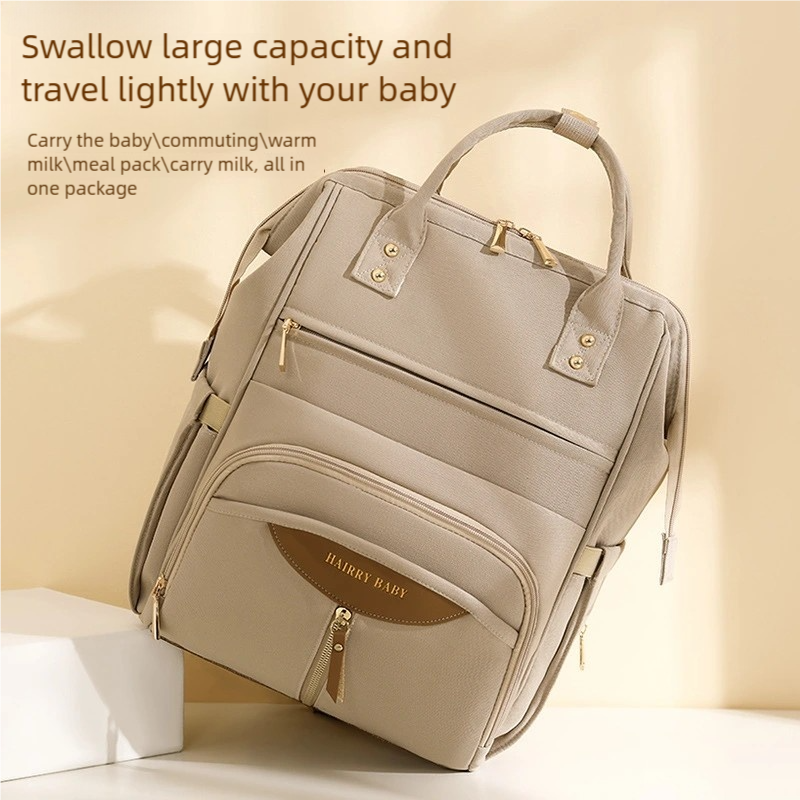 Multifunctional Diaper Bag Backpack(Green) - Large Capacity & Organized Storage for Baby Essentials