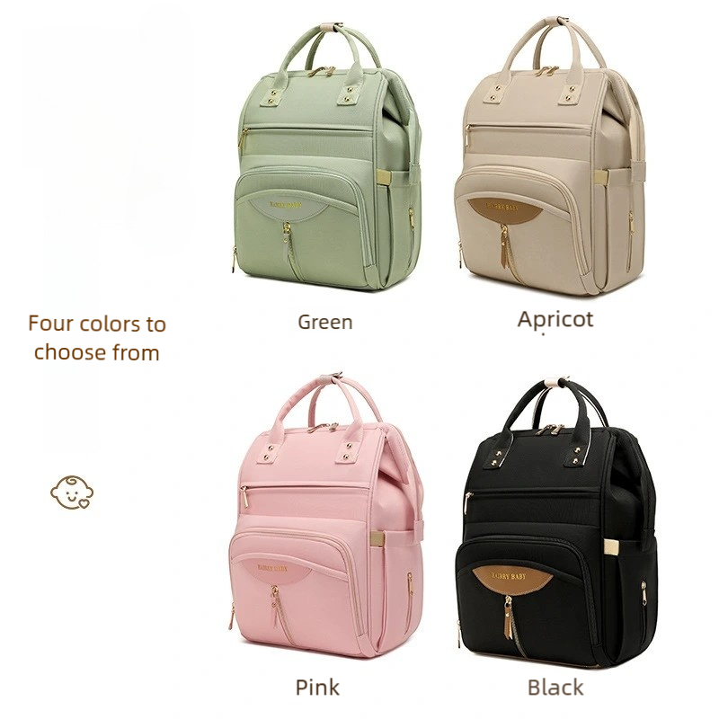 Multifunctional Diaper Bag Backpack(Green) - Large Capacity & Organized Storage for Baby Essentials