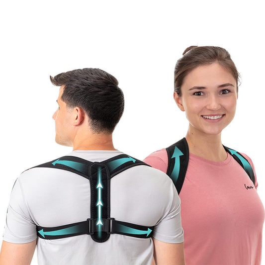 Universal Adjustable Posture Corrector Brace (Fits 30''-43'' Chest) - Back Support Strap for Men and Women