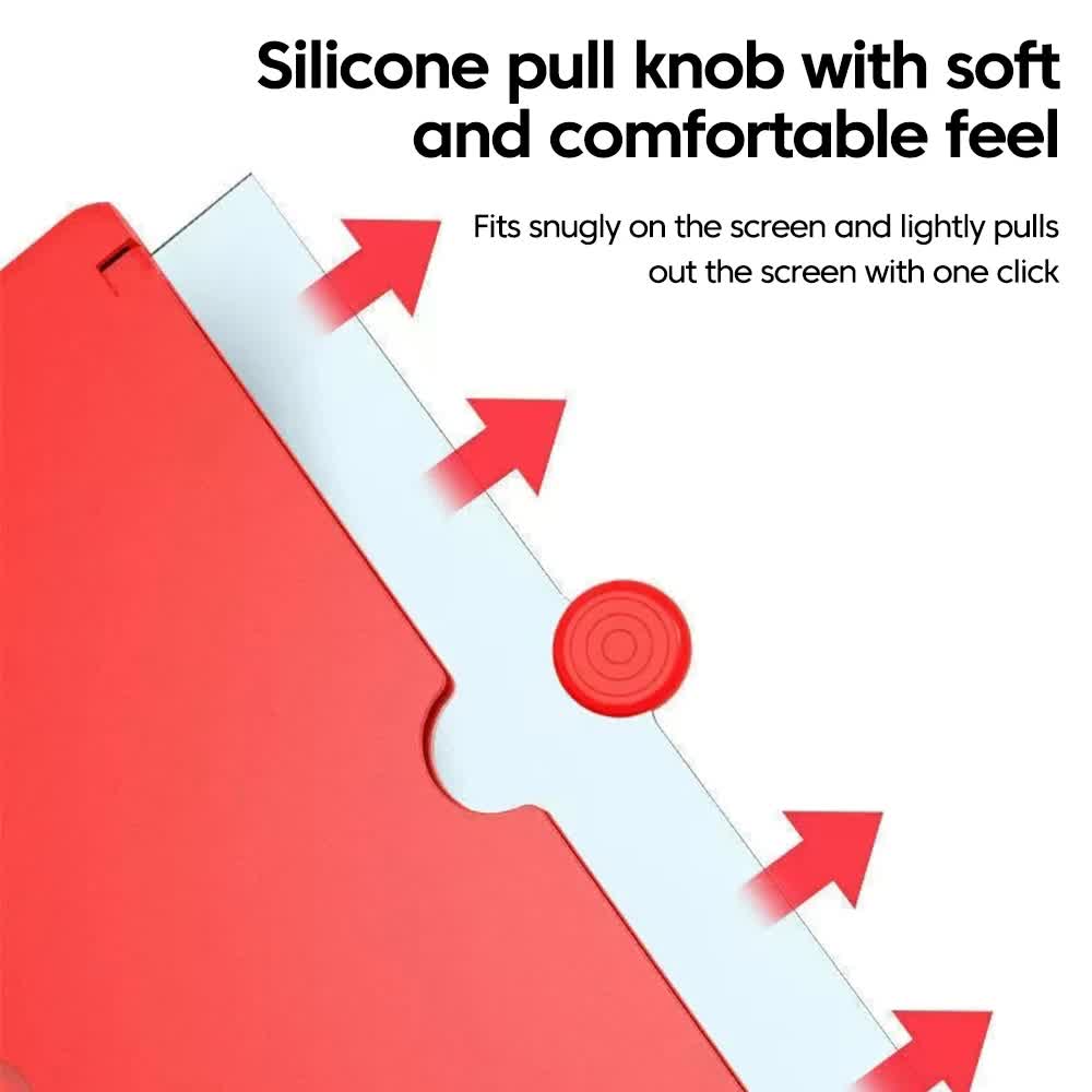 White 10-Inch Ultra-Clear Portable Retractable HD Mobile Phone Screen Magnifier - Eye Protection Fresnel Lens Projector, with Built-in Phone Holder & Adjustable Base