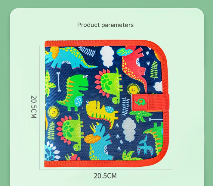 Little Bear Portable Reusable Drawing Board for Kids - erasable Doodle Book with Water Chalk Pens - Toddler Travel Activity Toy