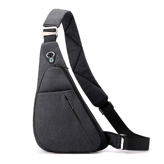 Black on the right shoulder New Men's Reflective Crossbody Sling Bag - Casual Commuter Shoulder Chest Pack for Daily Essentials