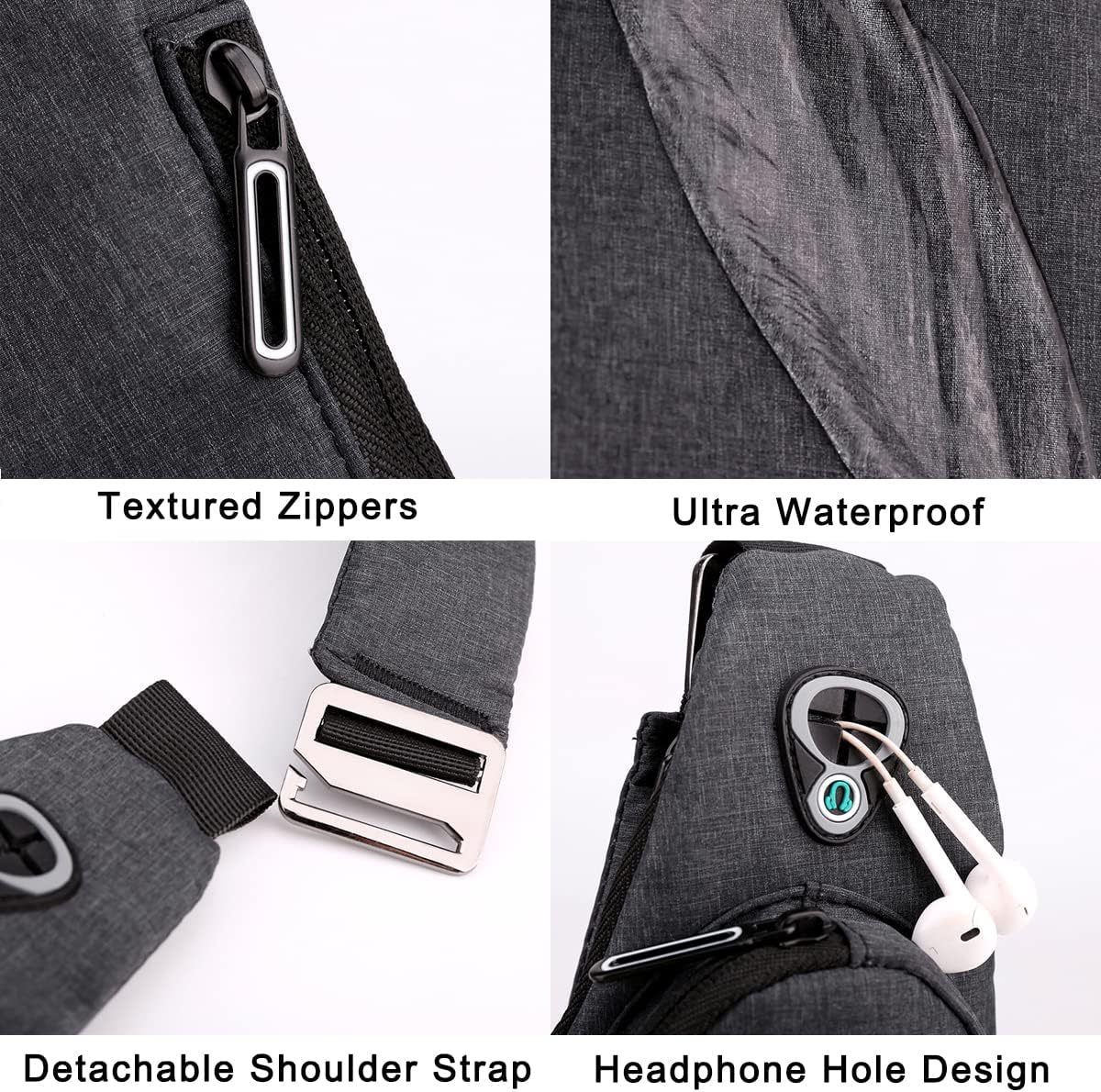 Blue left shoulder New Men's Reflective Crossbody Sling Bag - Casual Commuter Shoulder Chest Pack for Daily Essentials