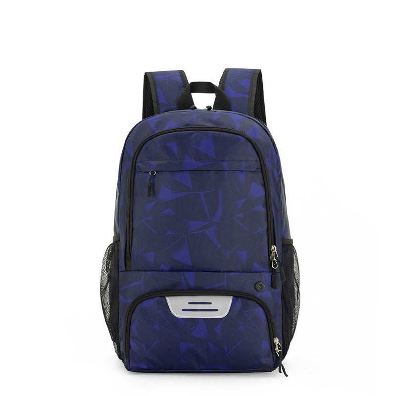 Dark blue Sports Backpack with Separate Shoe & Ball Compartments - Waterproof Gym Bag for Basketball, Soccer, Travel & Daily Use