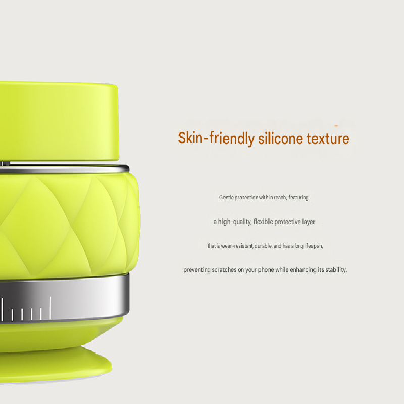 Green Foldable Magnetic Phone Holder with Vacuum Suction - Multi-Angle Adjustable Zinc Alloy Desktop Phone Stand - Portable & Stable for Desk, Car & Multi-Scenario Use