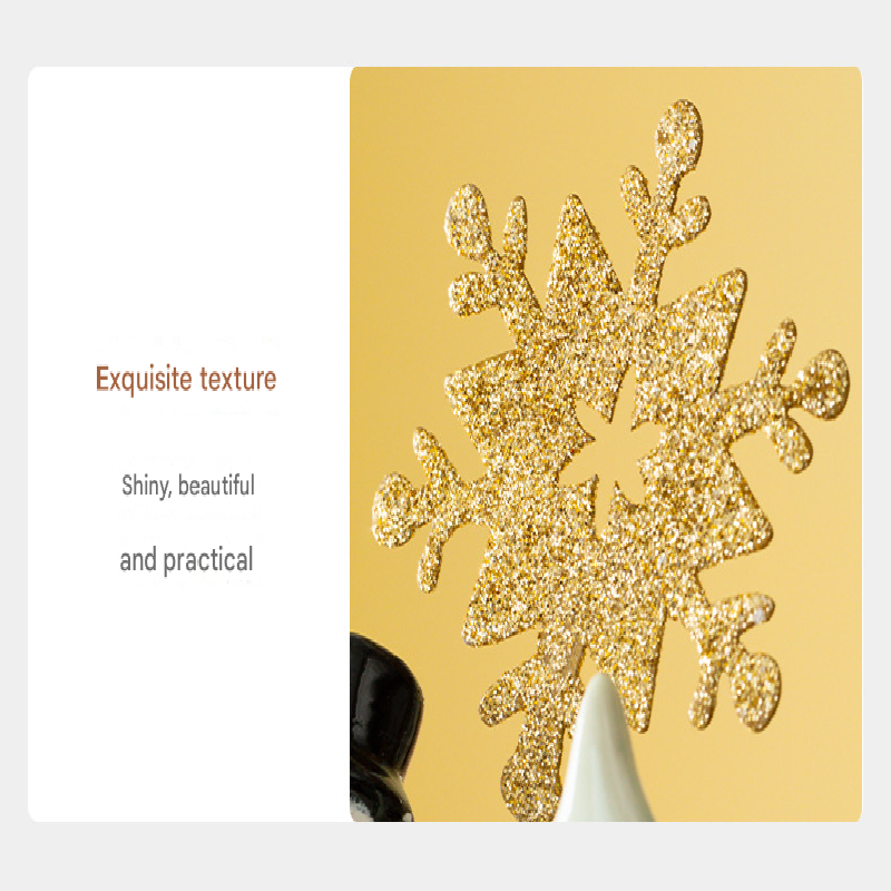 Snowman Star Style Elegant Ceramic Festive Tealight Candle Holder - Seasonal Home Decor Accent