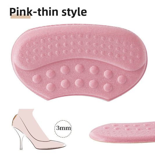 5 Pair Pink Soft & Breathable Heel Grips for Loose Shoes - Anti-Slip Shoe Pads for Blister Protection & Size Adjustment (3mm)