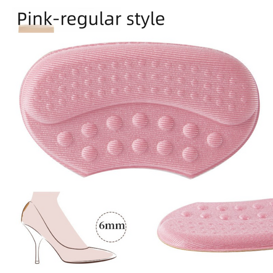 5 Pair Pink Soft & Breathable Heel Grips for Loose Shoes - Anti-Slip Shoe Pads for Blister Protection & Size Adjustment (6mm)
