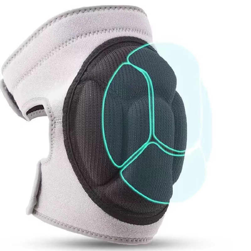 2 Pack Grey Thick EVA Foam Knee Pads Anti-Slip Breathable Sponge Knee Guards for Gardening Flooring Dance Volleyball & Work Impact Protection(Size L)