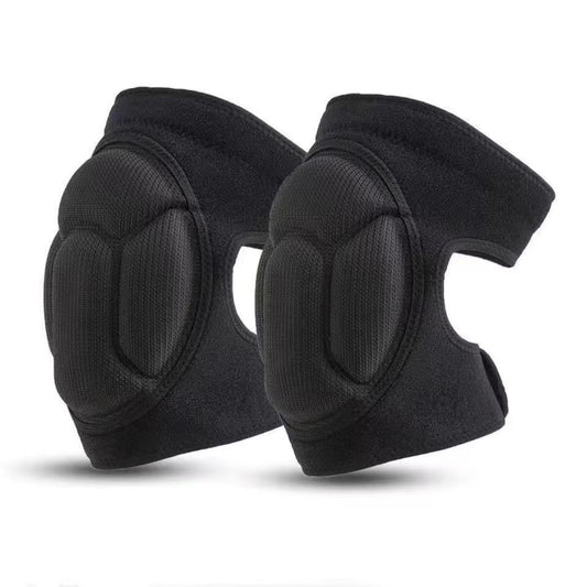 2 Pack Black Thick EVA Foam Knee Pads Anti-Slip Breathable Sponge Knee Guards for Gardening Flooring Dance Volleyball & Work Impact Protection(Size XL)